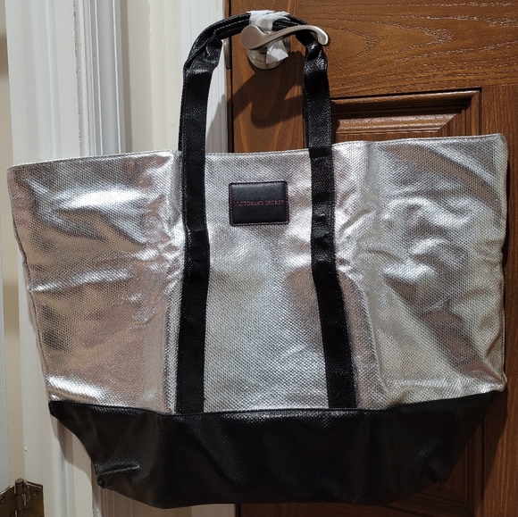 Victoria's Secret Silver Tote - Picture 1 of 2